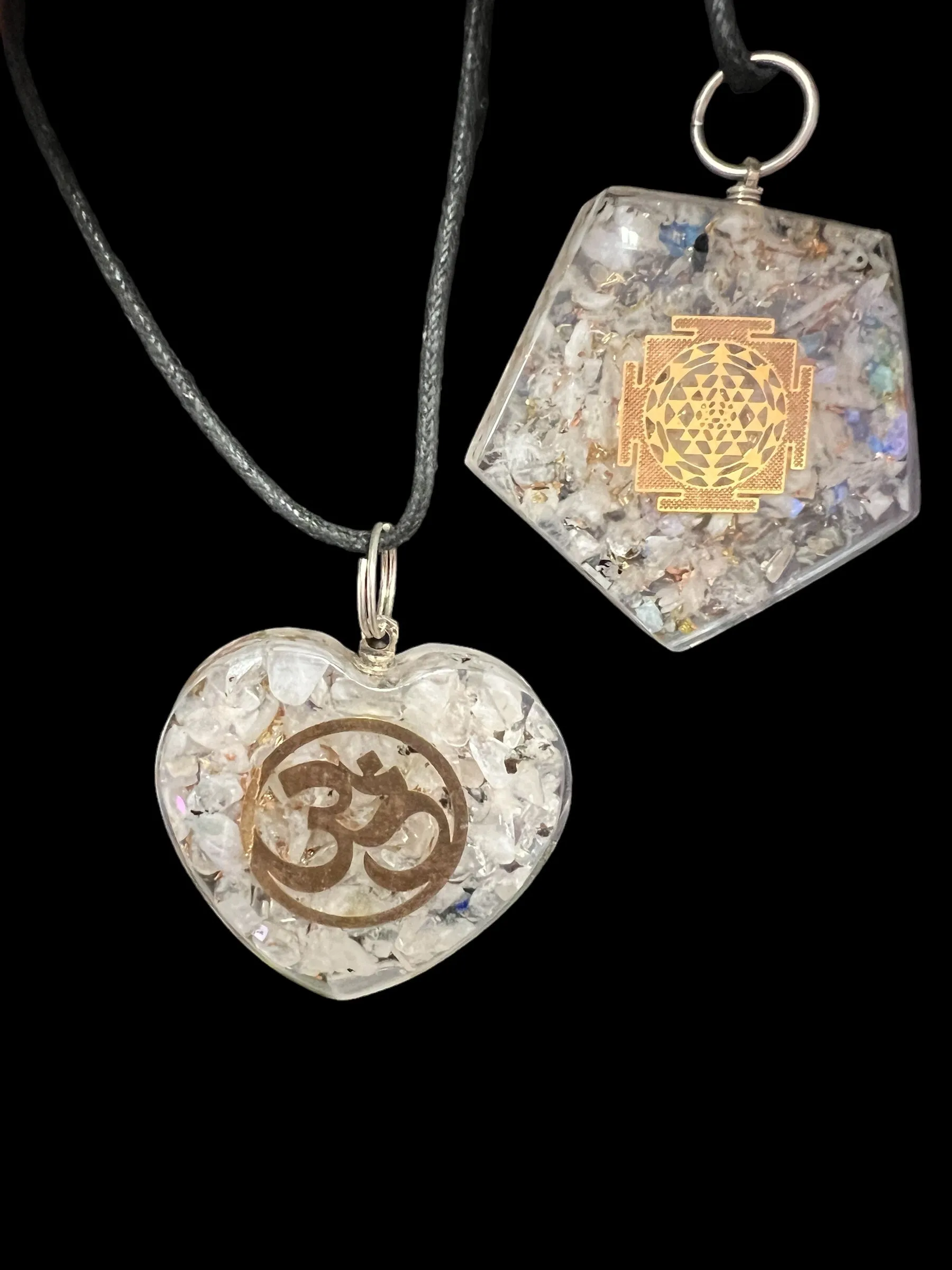 Orgonite Gemstone Pendants with Cord