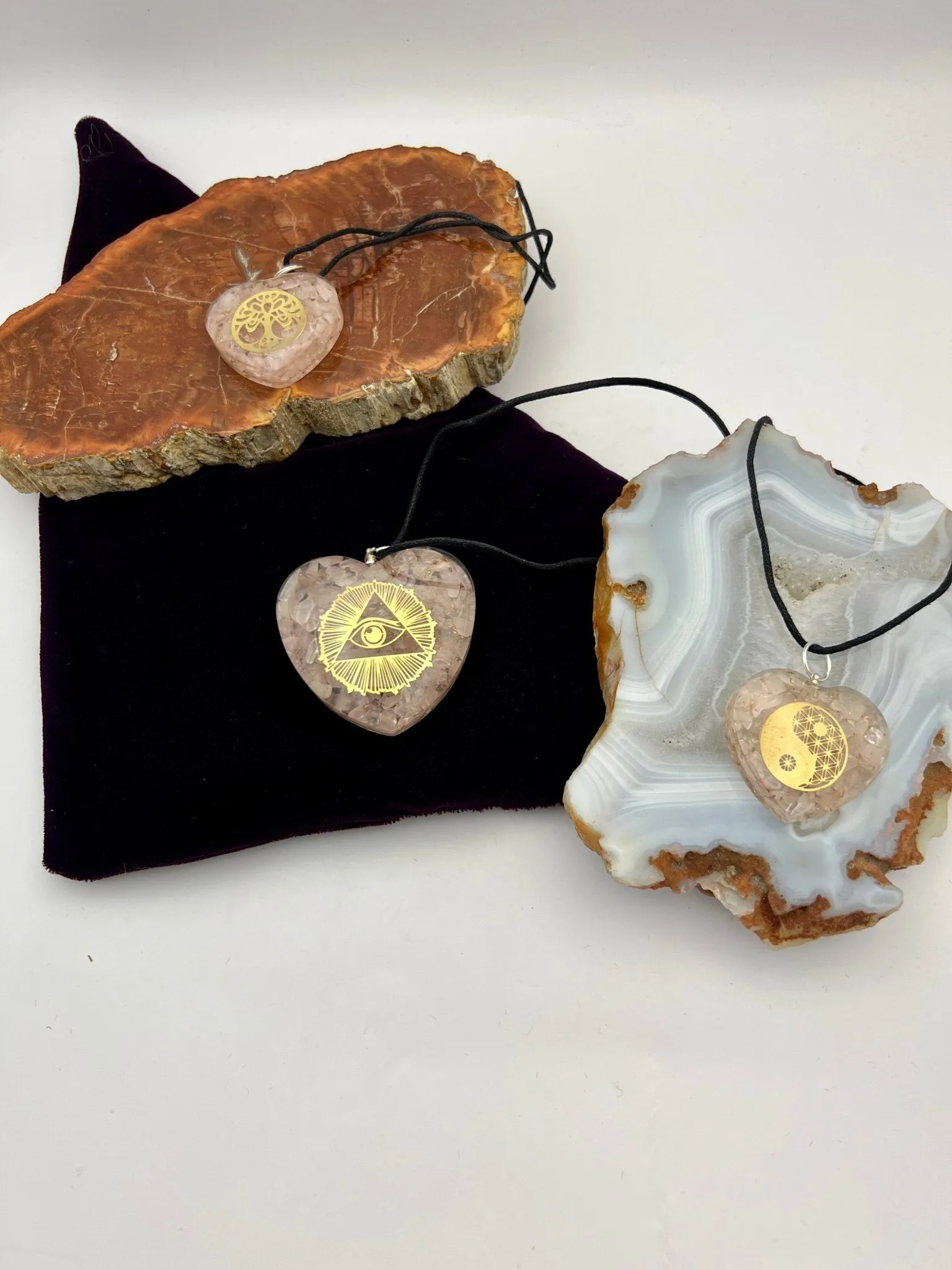 Orgonite Gemstone Pendants with Cord