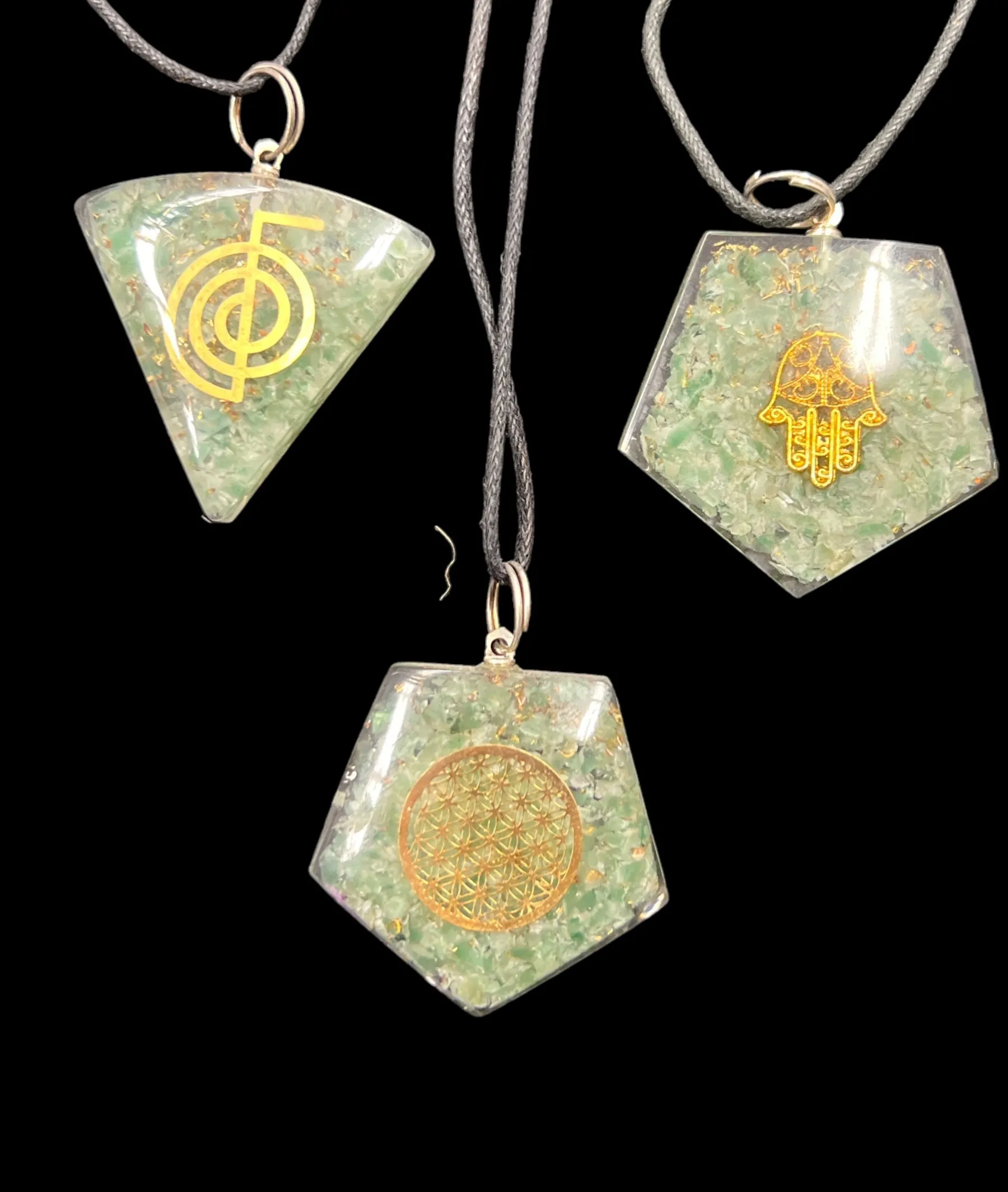 Orgonite Gemstone Pendants with Cord
