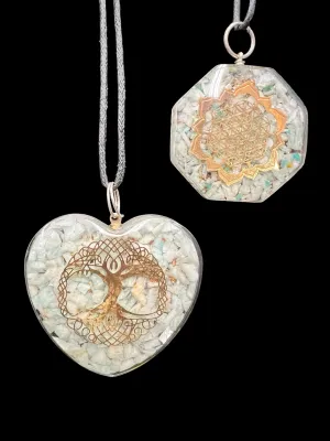 Orgonite Gemstone Pendants with Cord