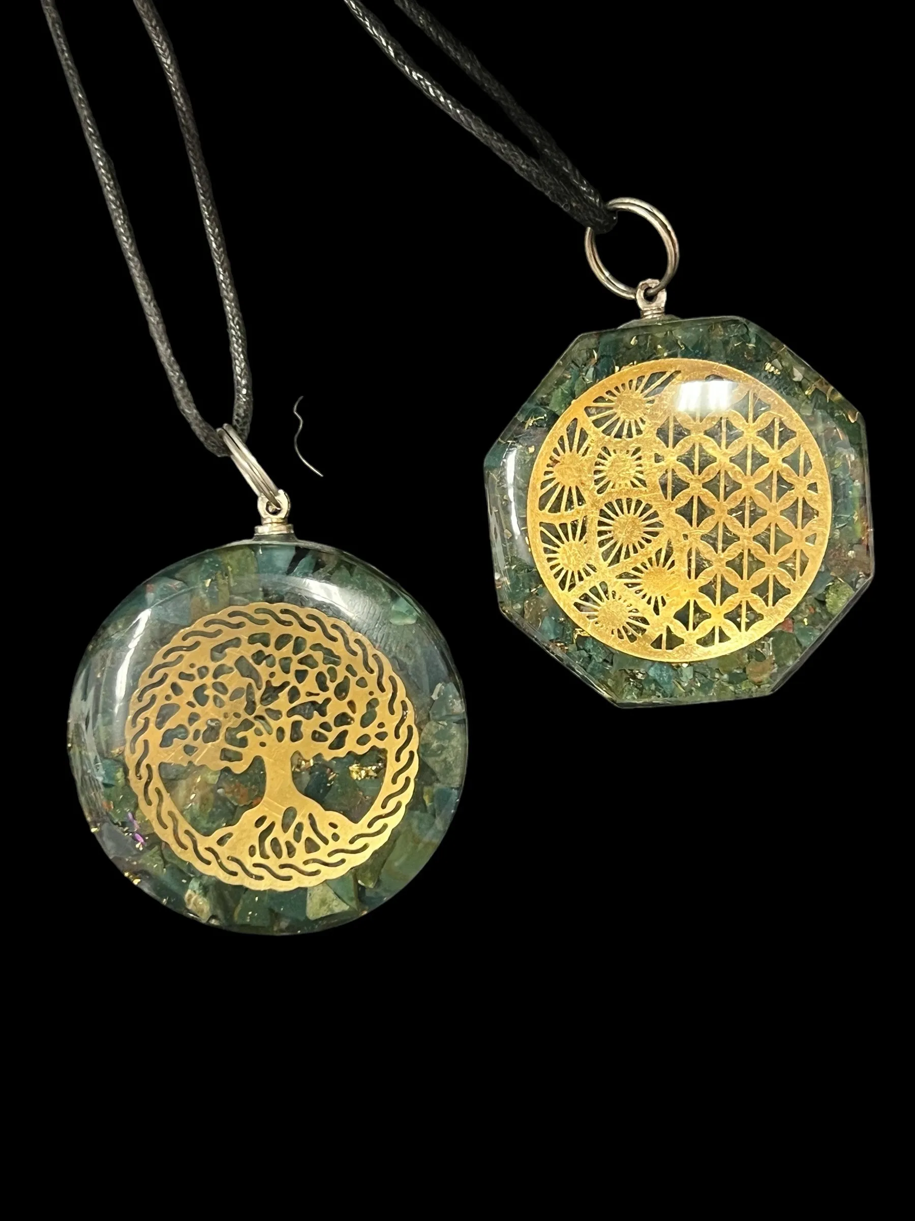 Orgonite Gemstone Pendants with Cord
