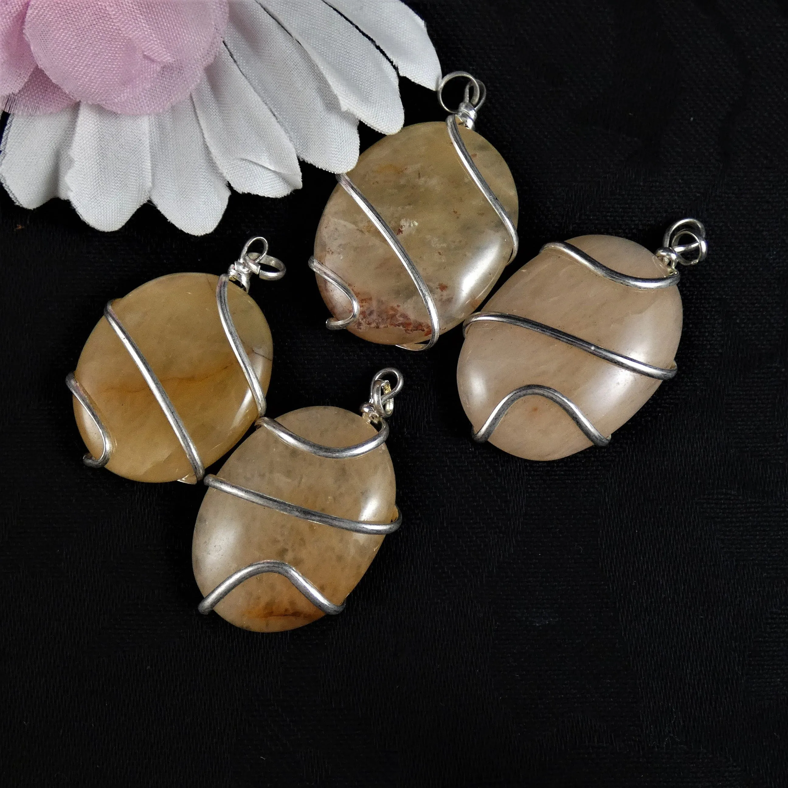 Oval Stone Pendants(various)