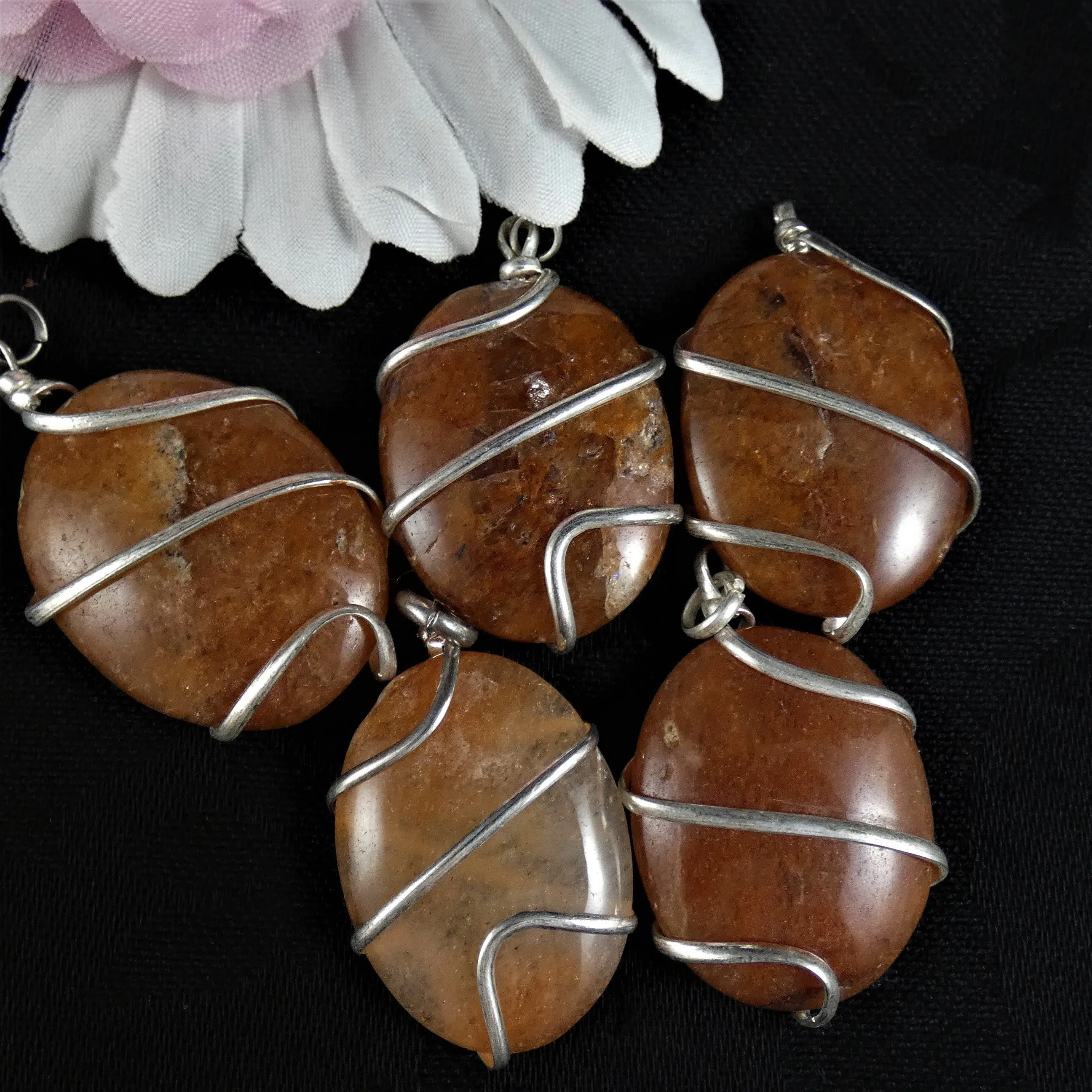 Oval Stone Pendants(various)