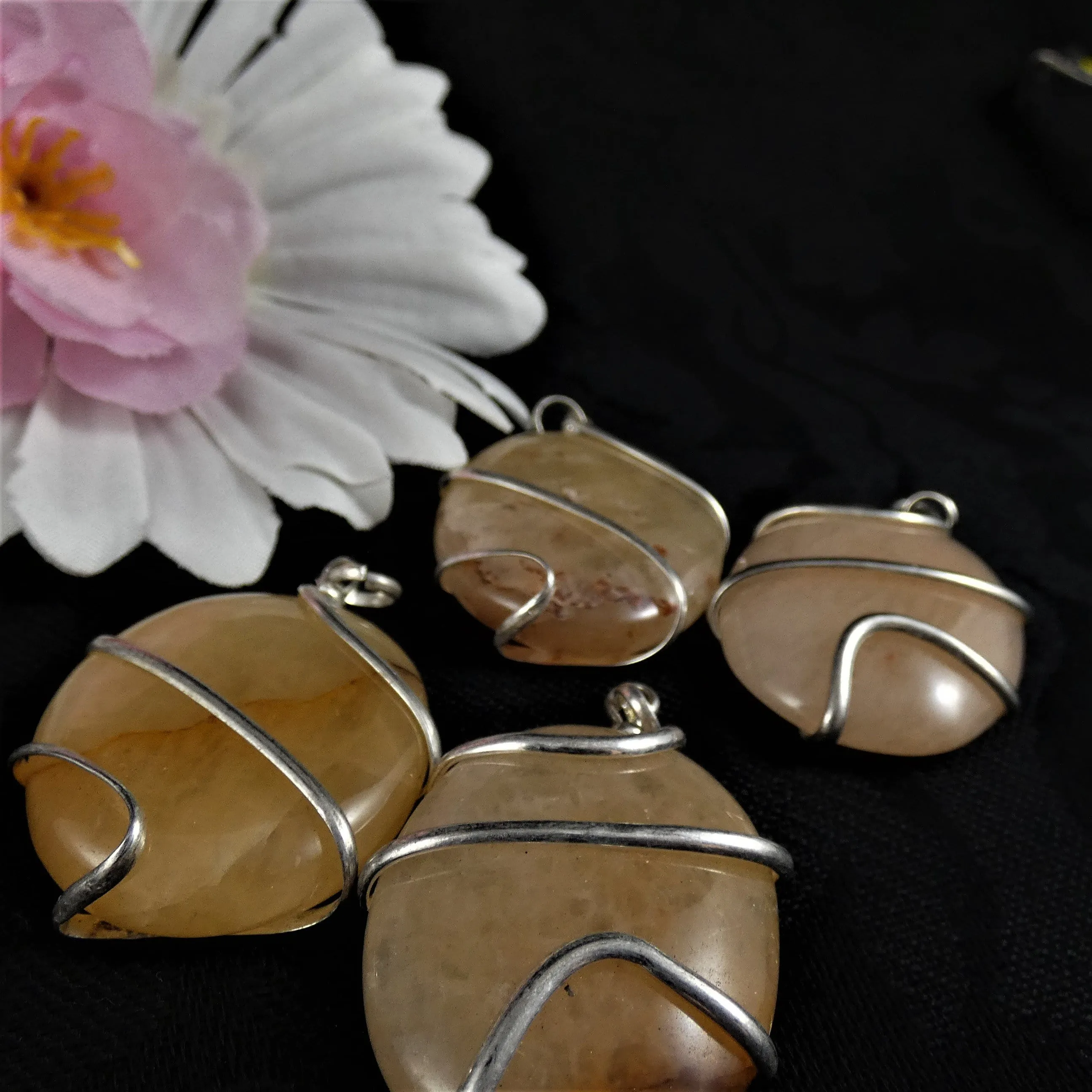 Oval Stone Pendants(various)