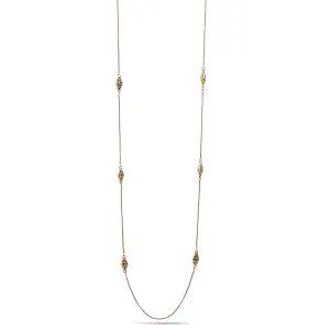 OXIDIZED GOLD LONG NECKLACE #SWKK-11693A.GLD