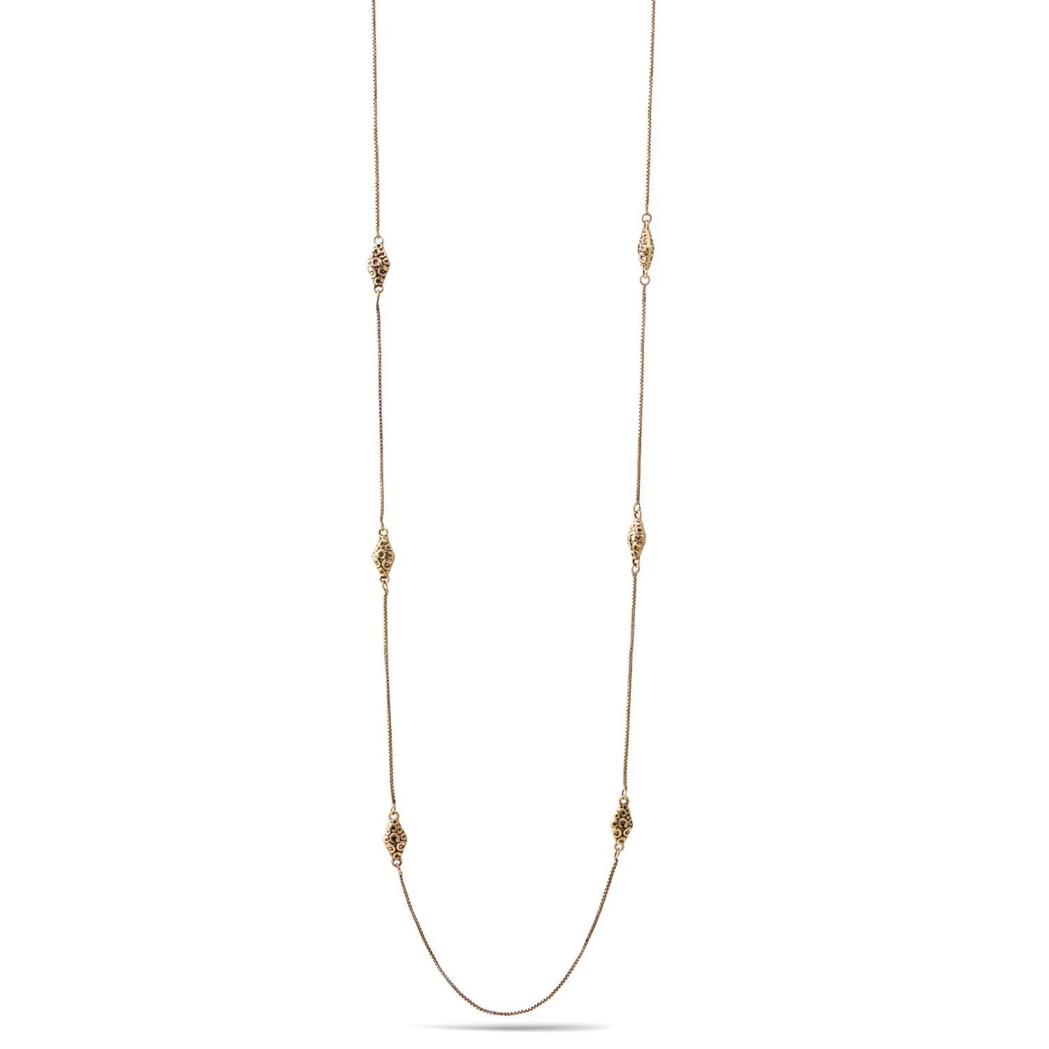 OXIDIZED GOLD LONG NECKLACE #SWKK-11693A.GLD