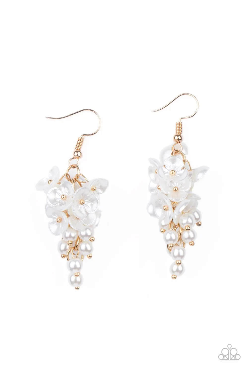 Paparazzi Bountiful Bouquets - Gold Floral Earrings