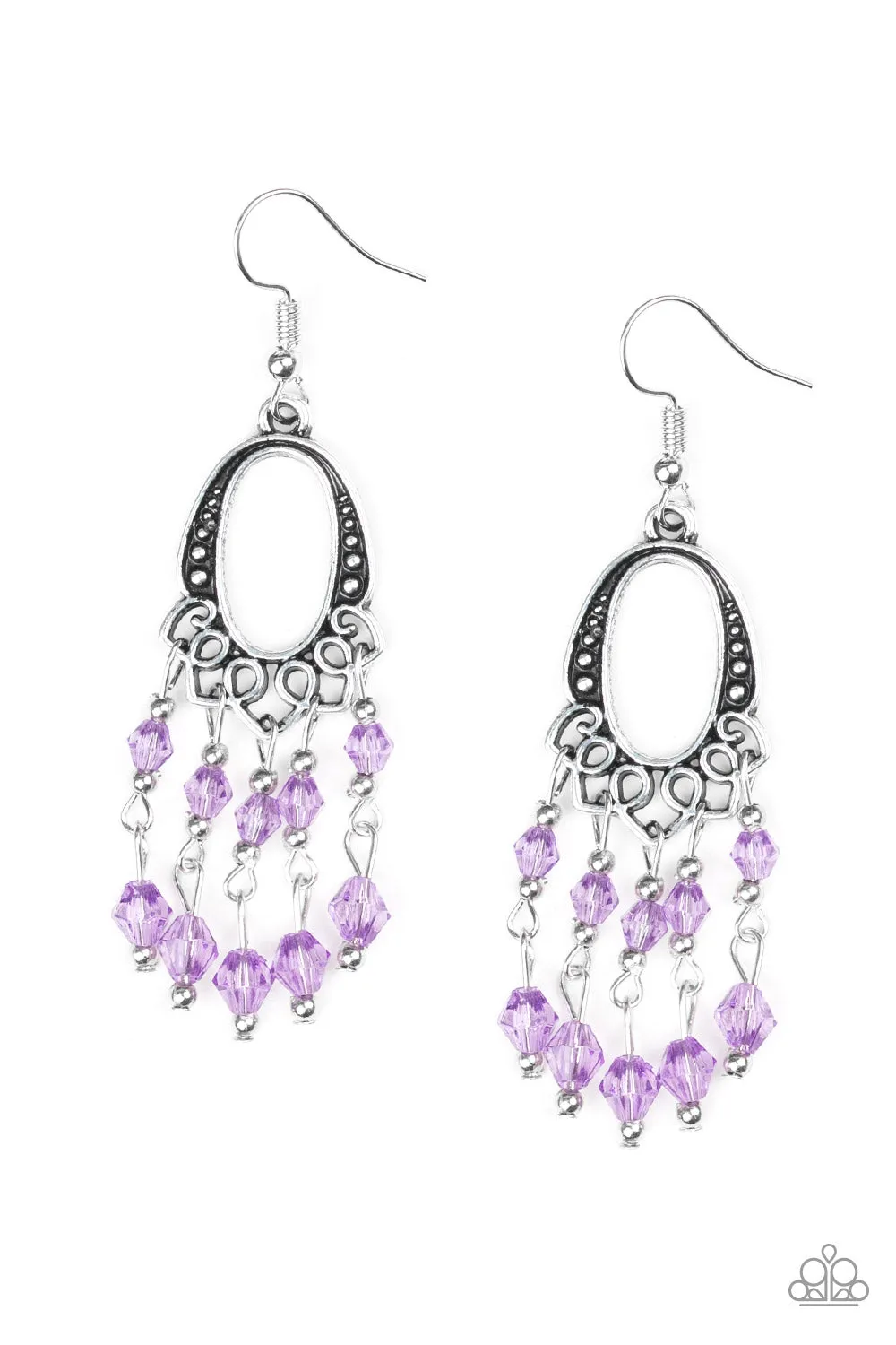 Paparazzi Not The Only Fish In The Sea Earrings Purple