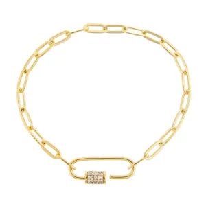 Pavé Chain Toggle Bracelet