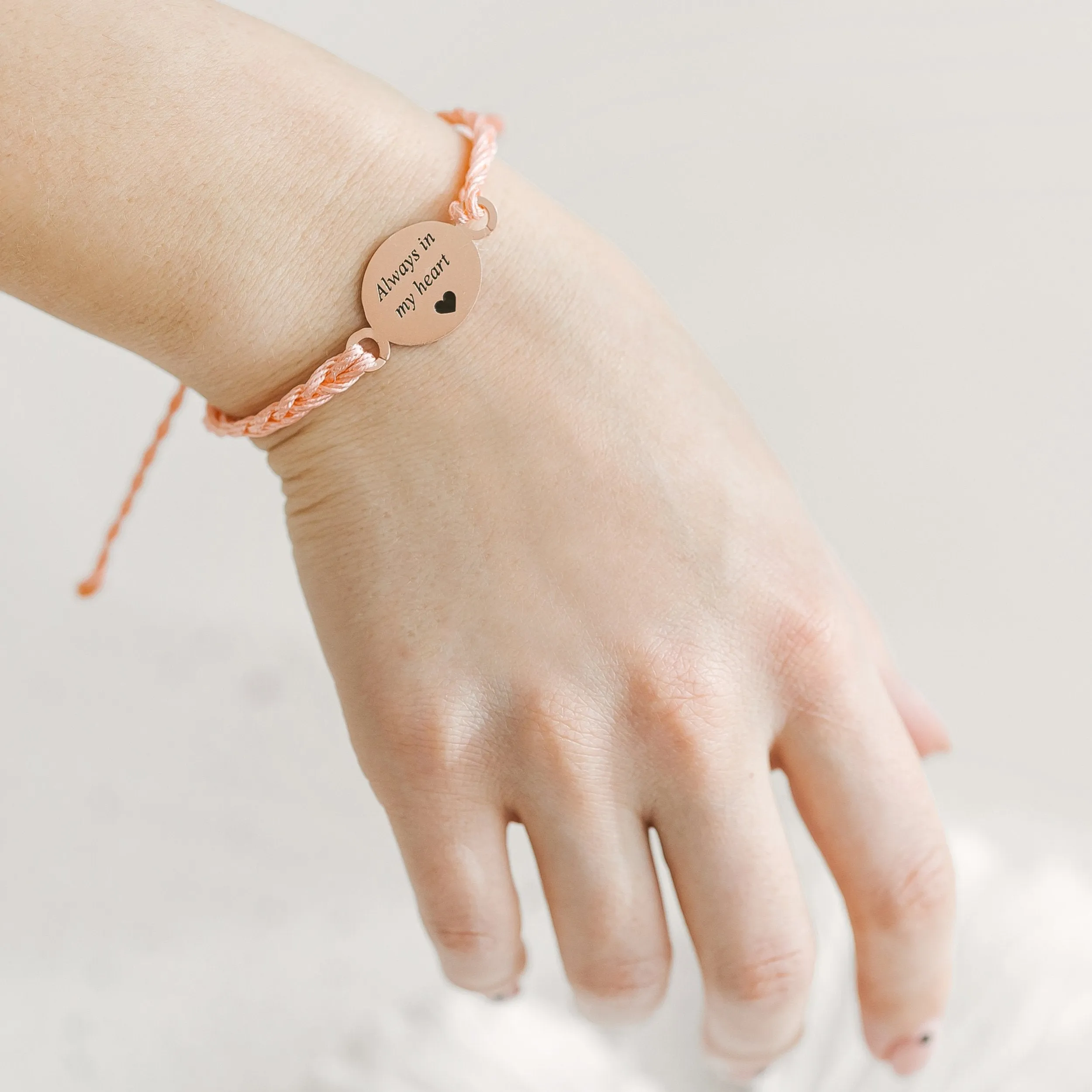 Paw print braided bracelet