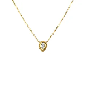Pear Cut Diamond Necklace