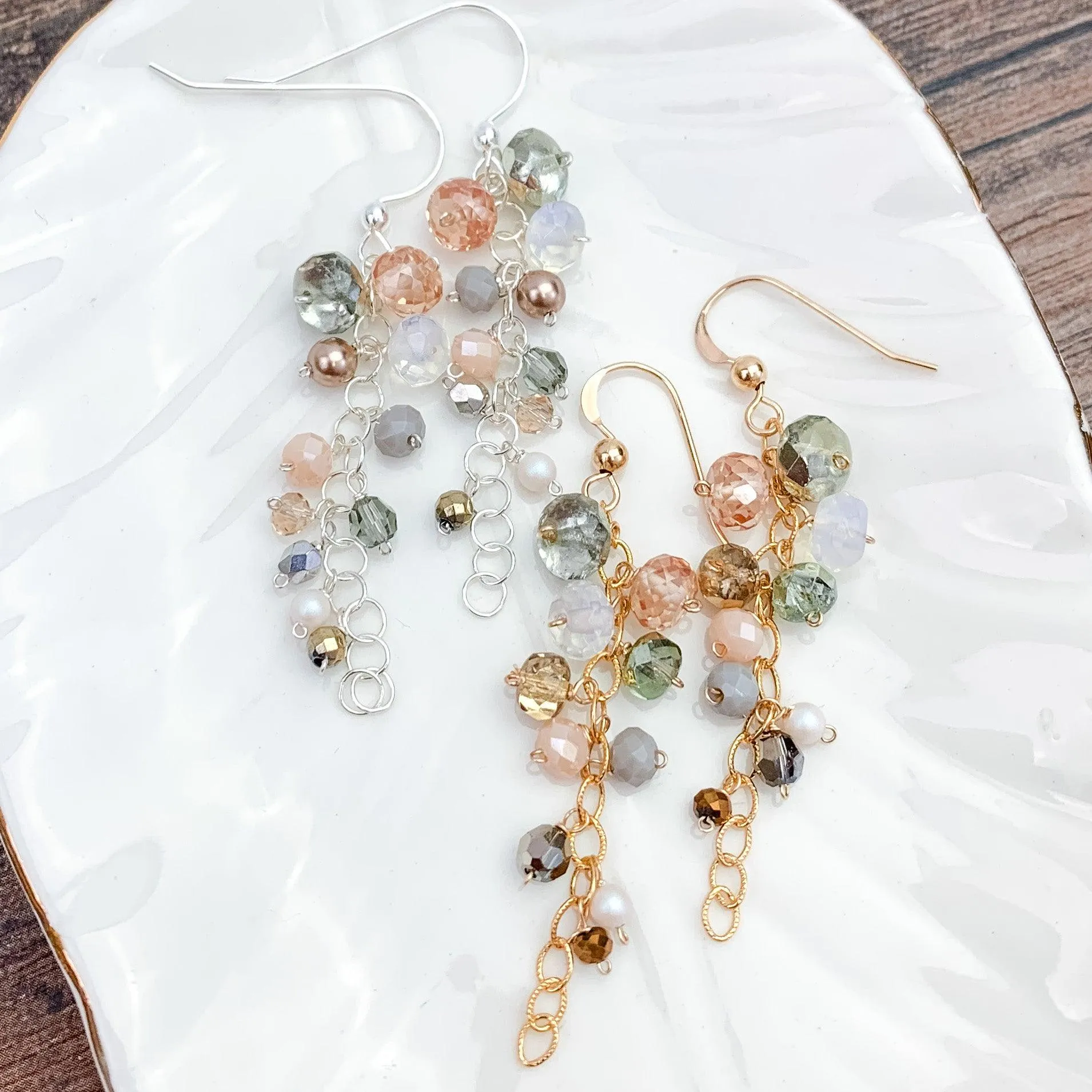 Playful Gems Drape Earrings