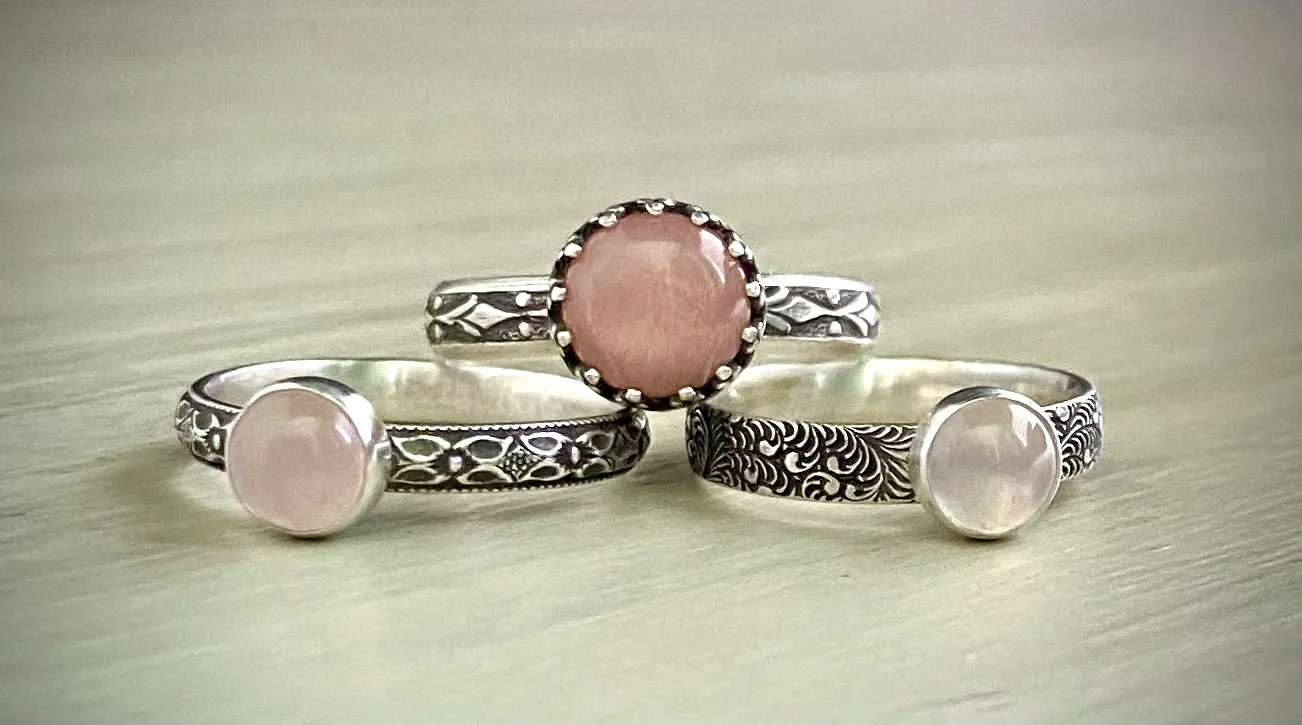 Pretty in Pink Stacker Rings
