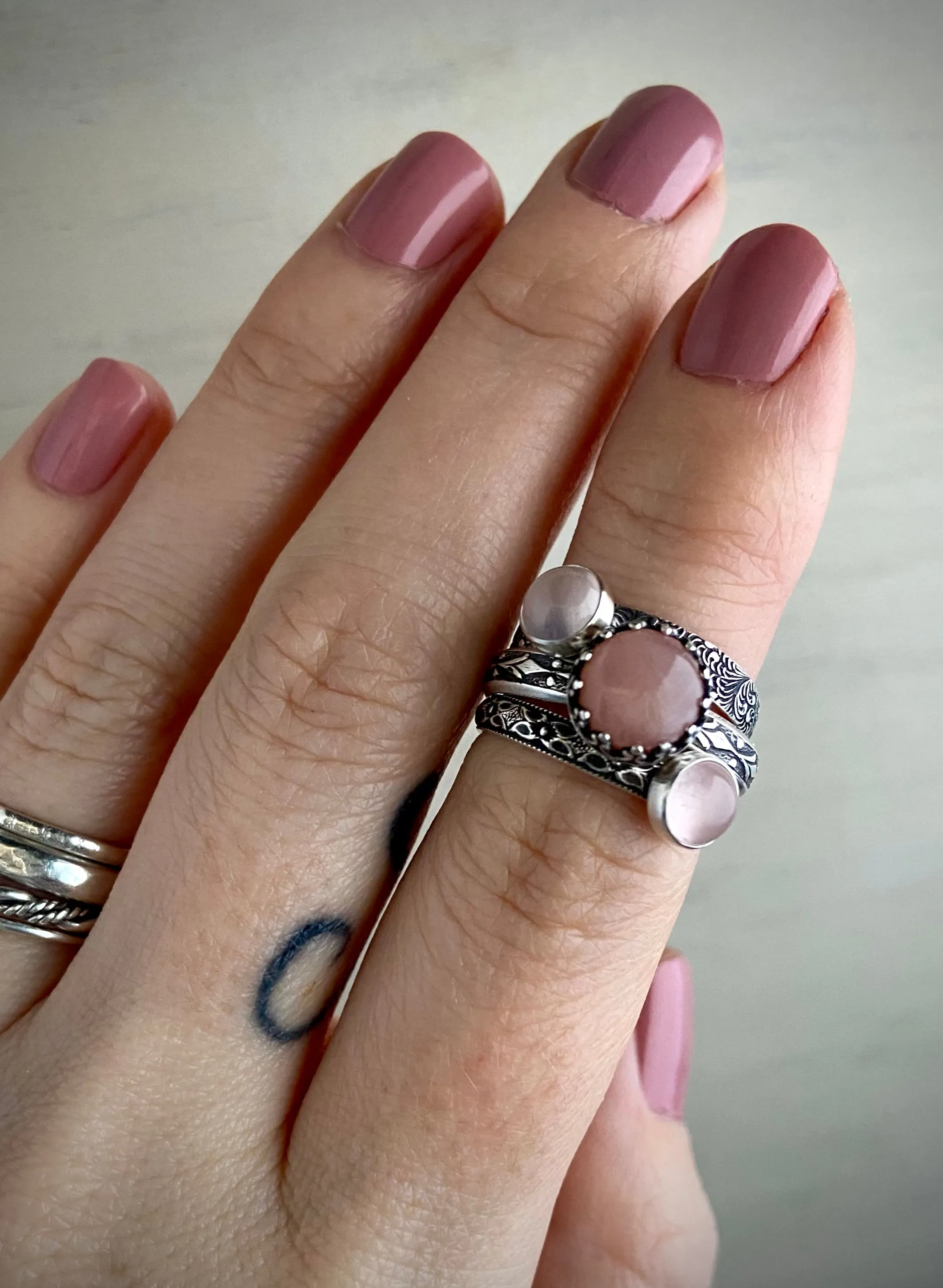 Pretty in Pink Stacker Rings