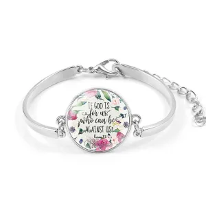 Psalm Bracelet  Art Picture Print Glass Dome Charms Bracelet