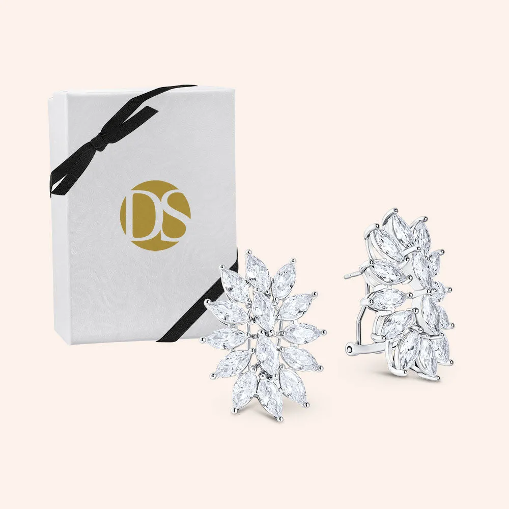 "Bloom" 16.8CTW Marquise Cut Statement Earrings