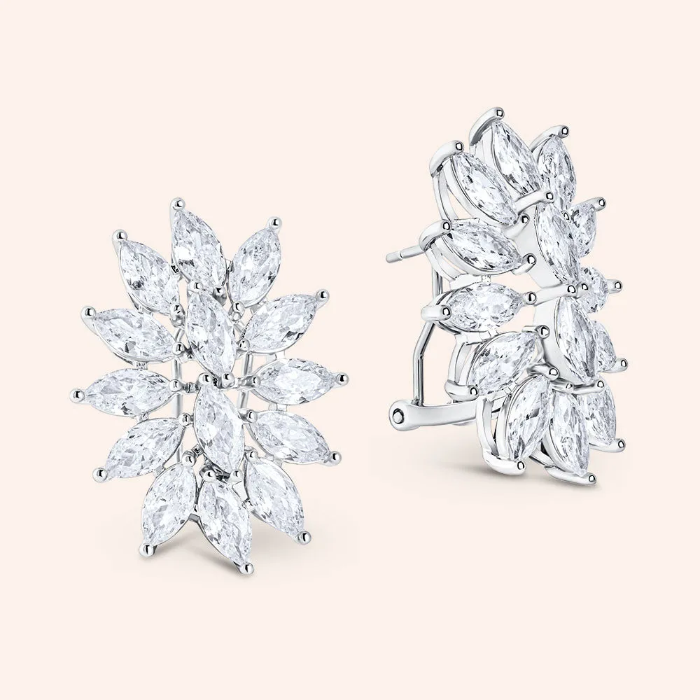 "Bloom" 16.8CTW Marquise Cut Statement Earrings
