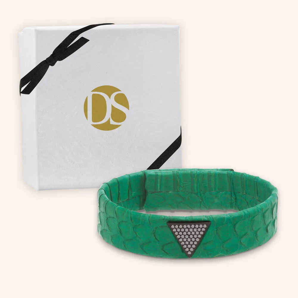 "Harmony and Balance" Genuine Leather Magnetic Closure Charm Bracelet