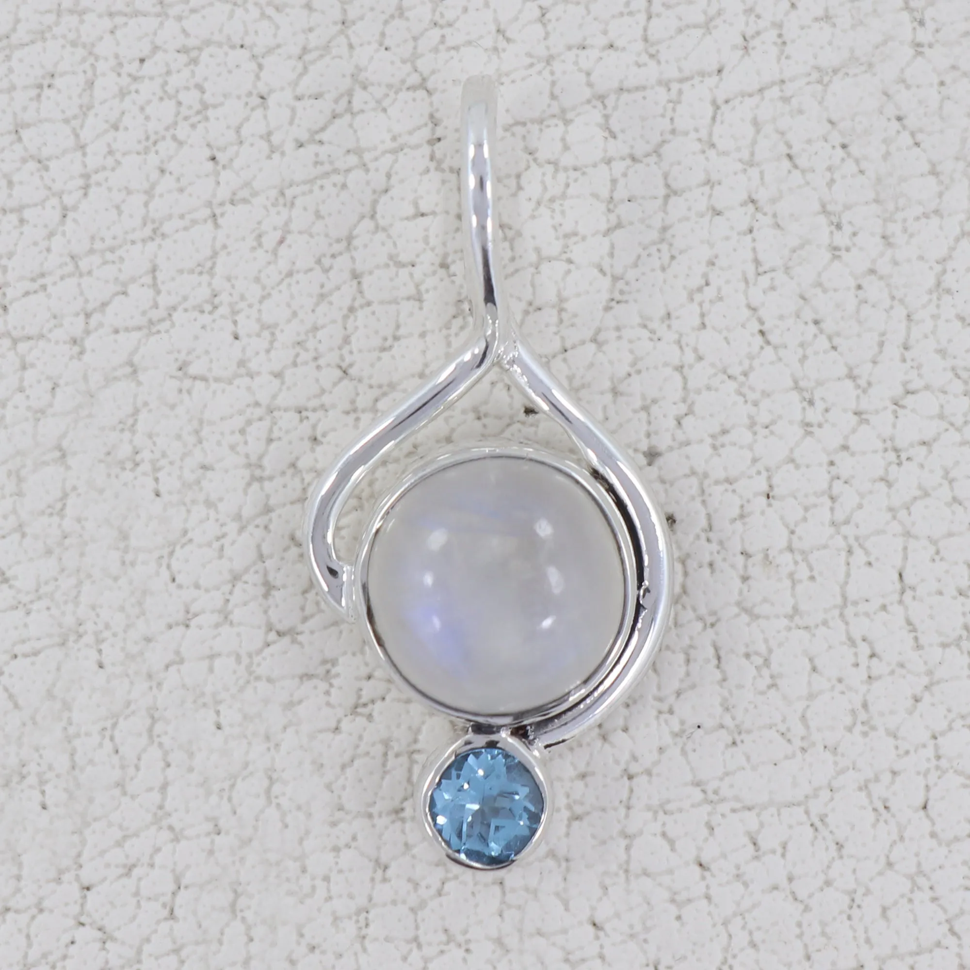 Rainbow Moonstone Silver Pendants