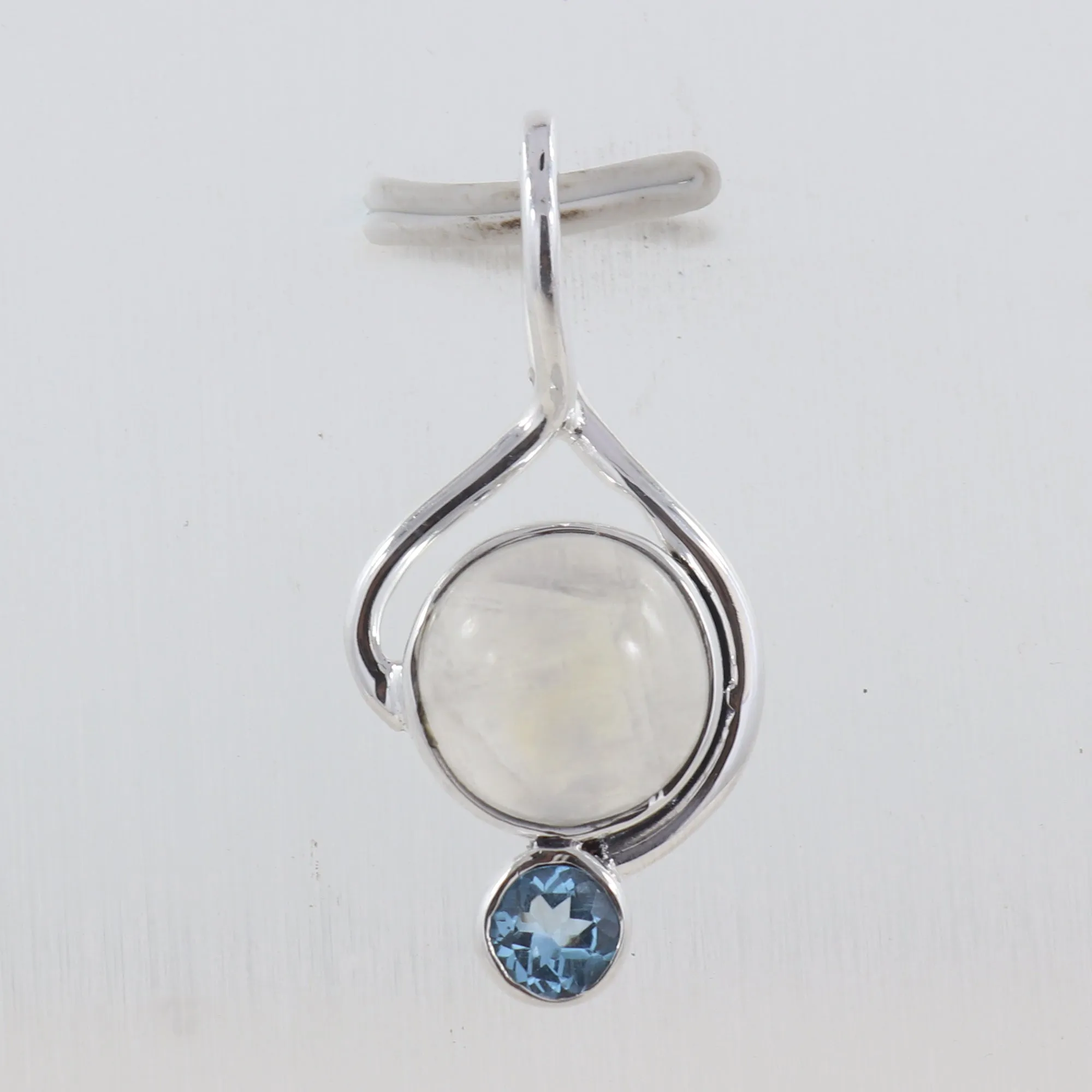 Rainbow Moonstone Silver Pendants
