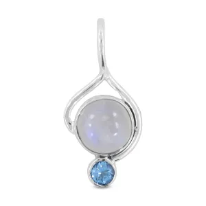 Rainbow Moonstone Silver Pendants