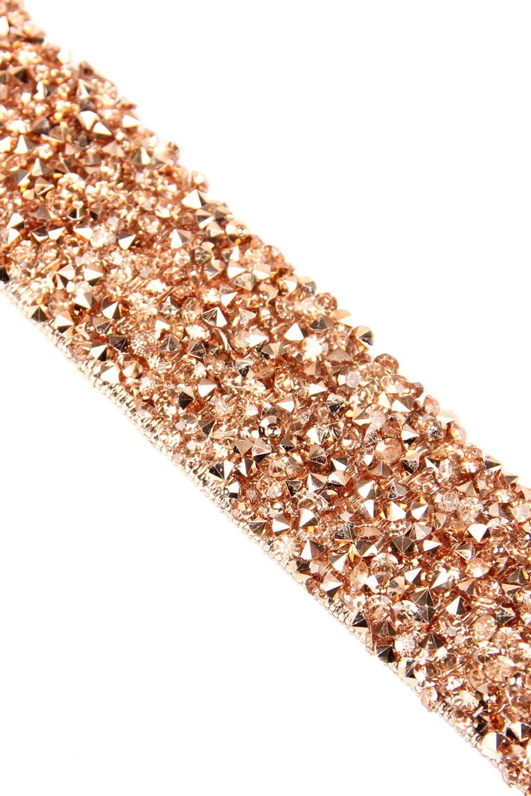 Rhinestone Embellished Magnetic Lock Bracelet