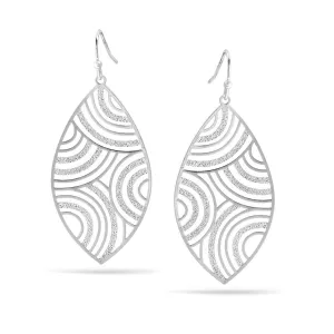 RHODIUM MARQUISE DROP EARRINGS #SWKK-11253RHO (GG11)