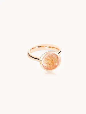 Ring BOUTON large rutilated Quartz red Rutilated Quartz
