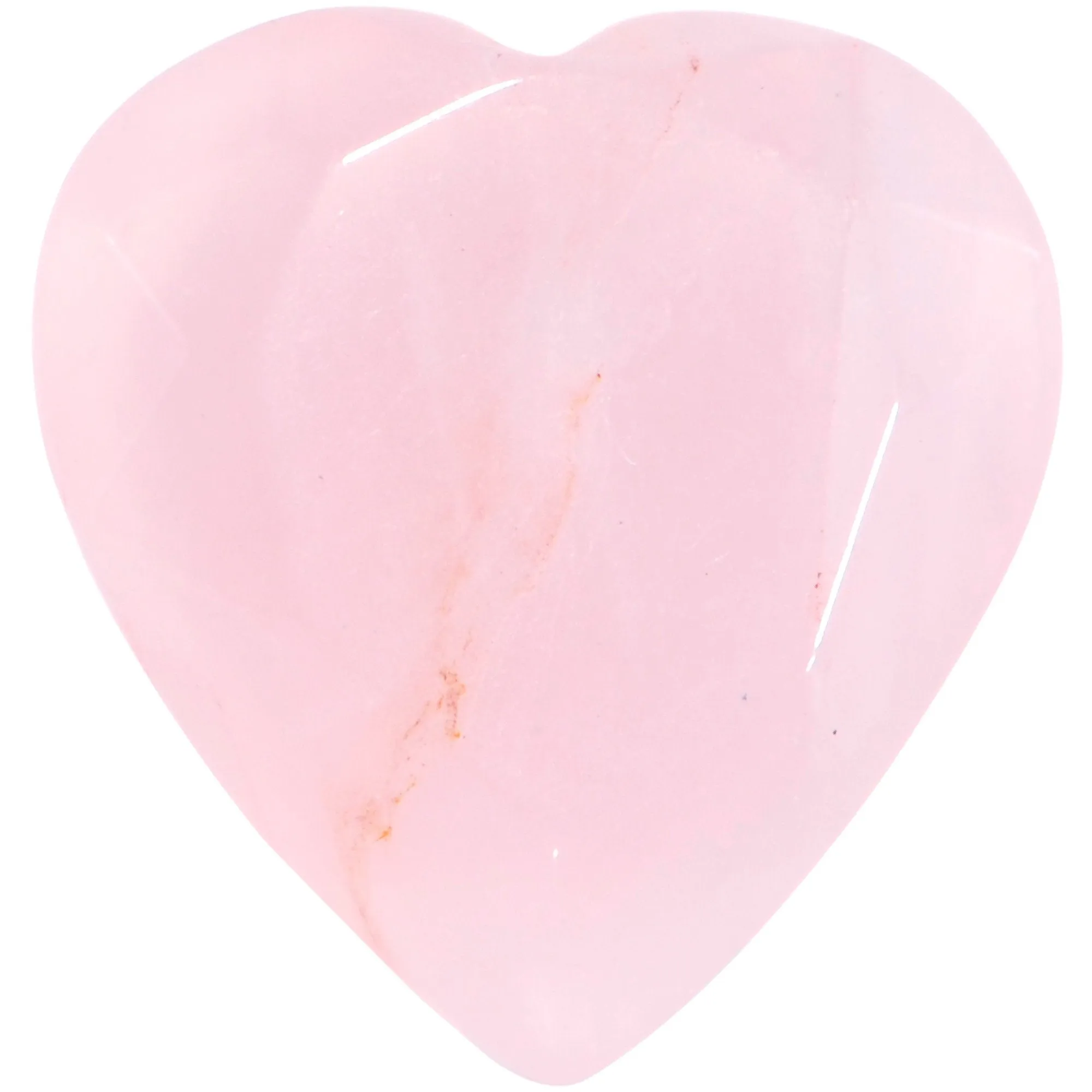 Rose Flower Quartz Stone Faceted Heart Single Flare Plug Set 6mm to 25mm
