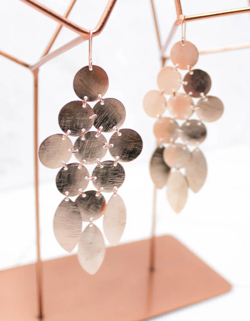 Rose Gold Luxury Chandelier Earrings