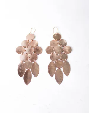Rose Gold Luxury Chandelier Earrings