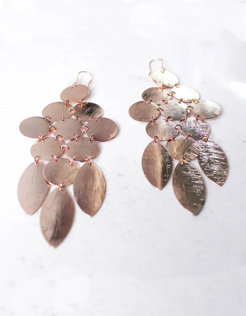 Rose Gold Luxury Chandelier Earrings