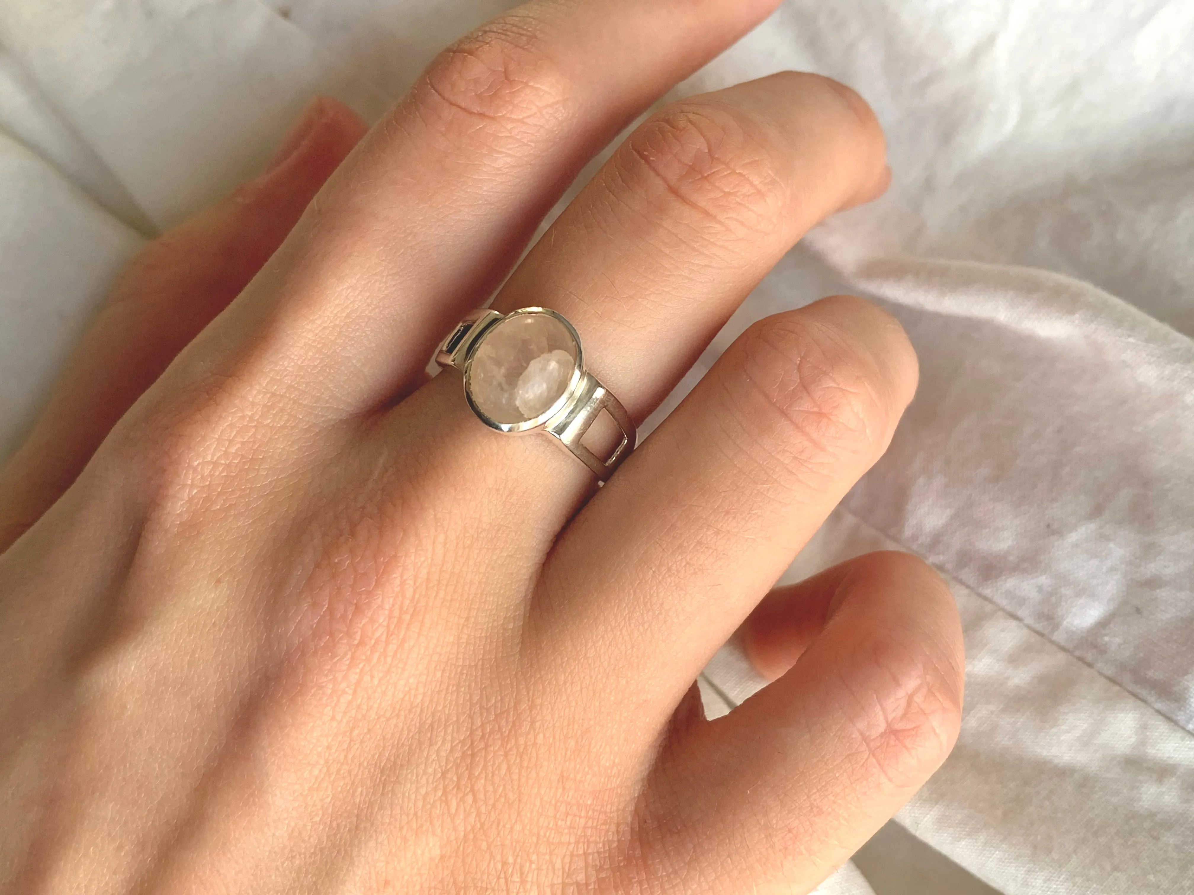 Rose Quartz Falco Ring