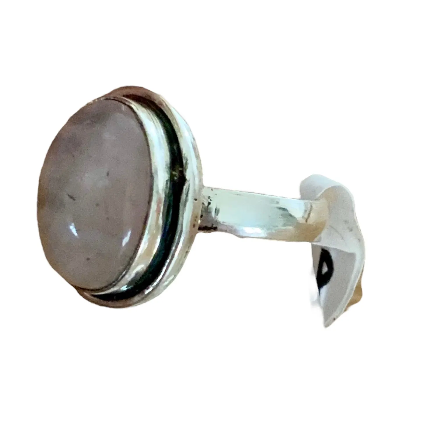 Rose Quartz Solid 925 Sterling Silver Ring 8