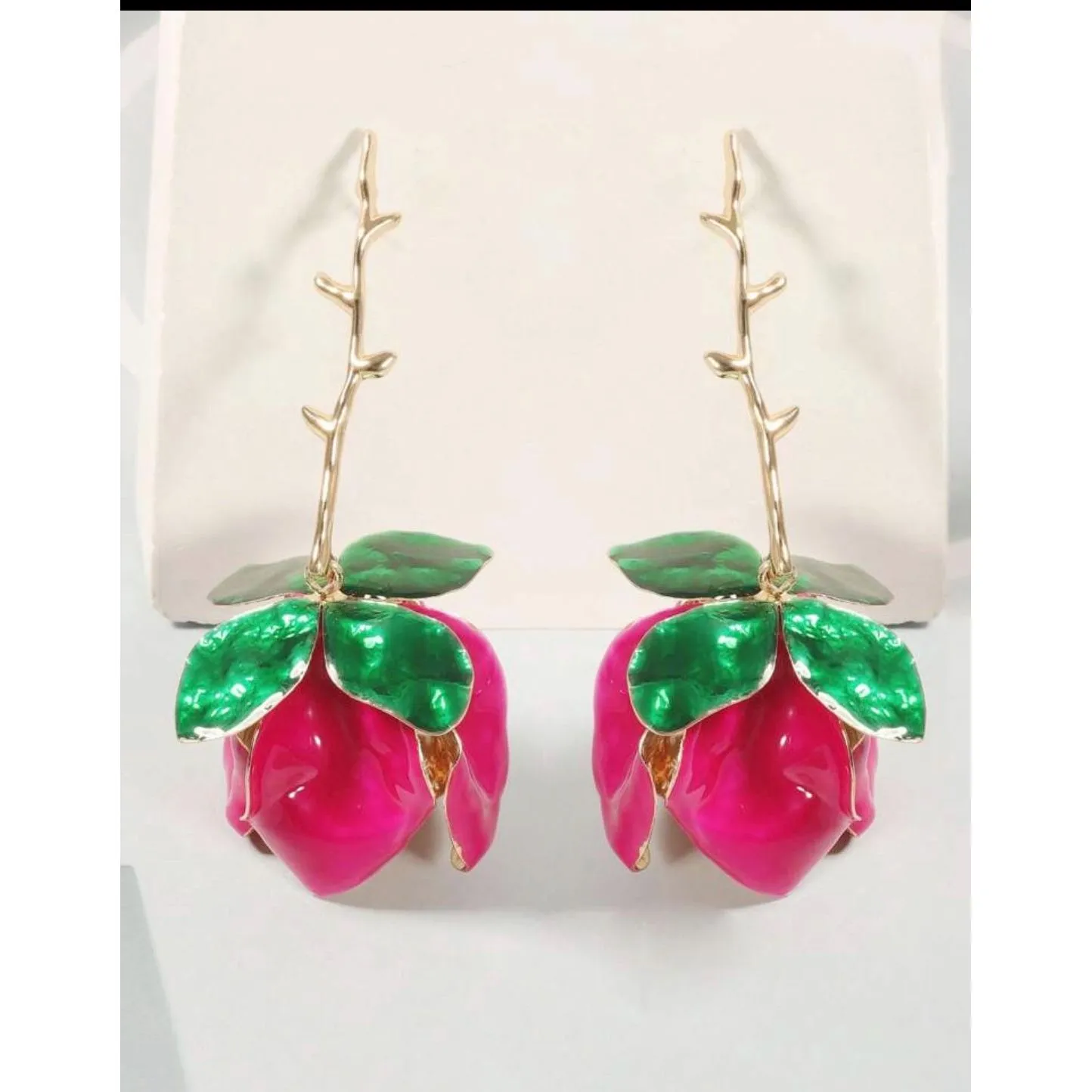 Rosy Statement Earrings