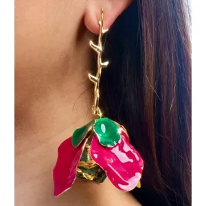 Rosy Statement Earrings
