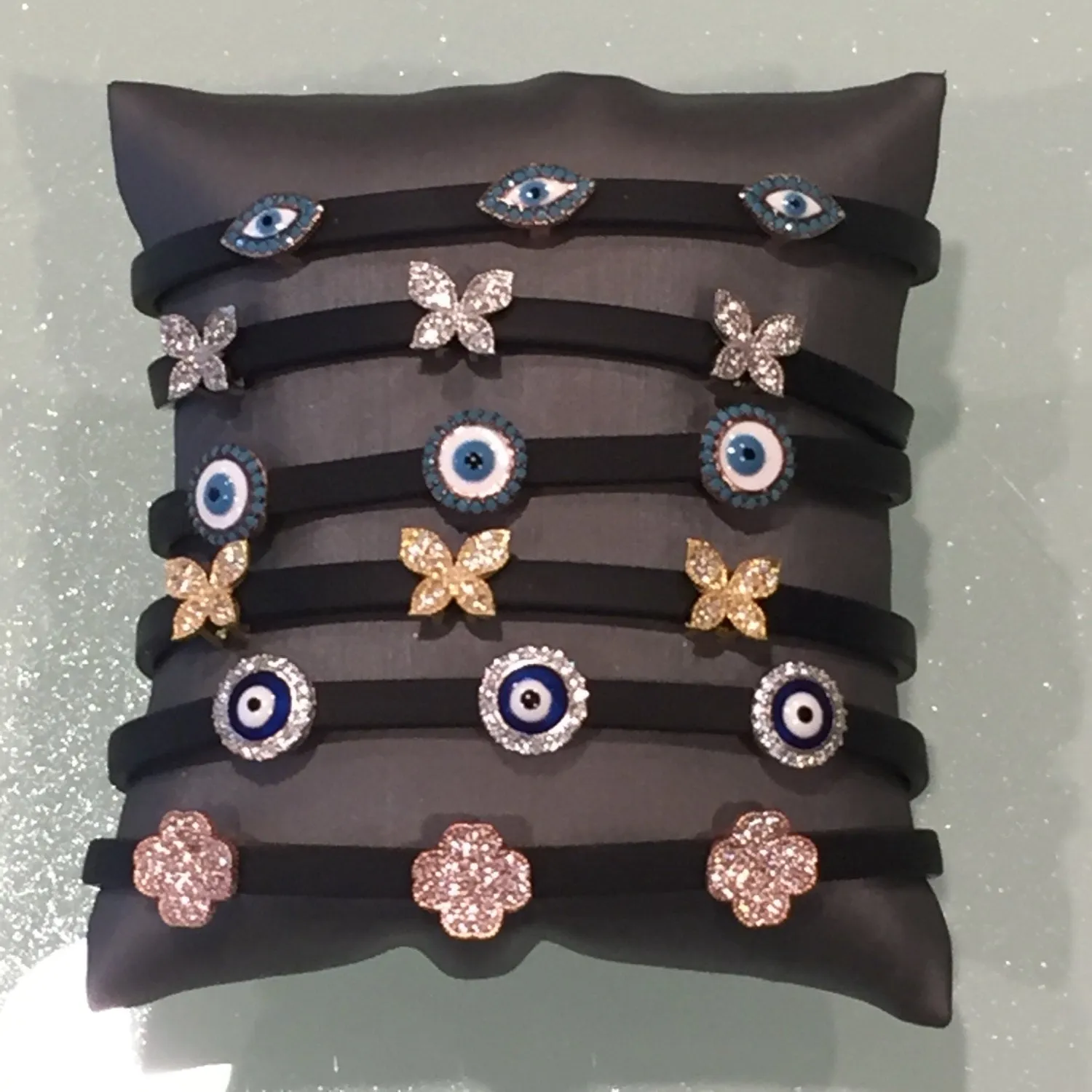 Round Leather Evil Eye Bracelet