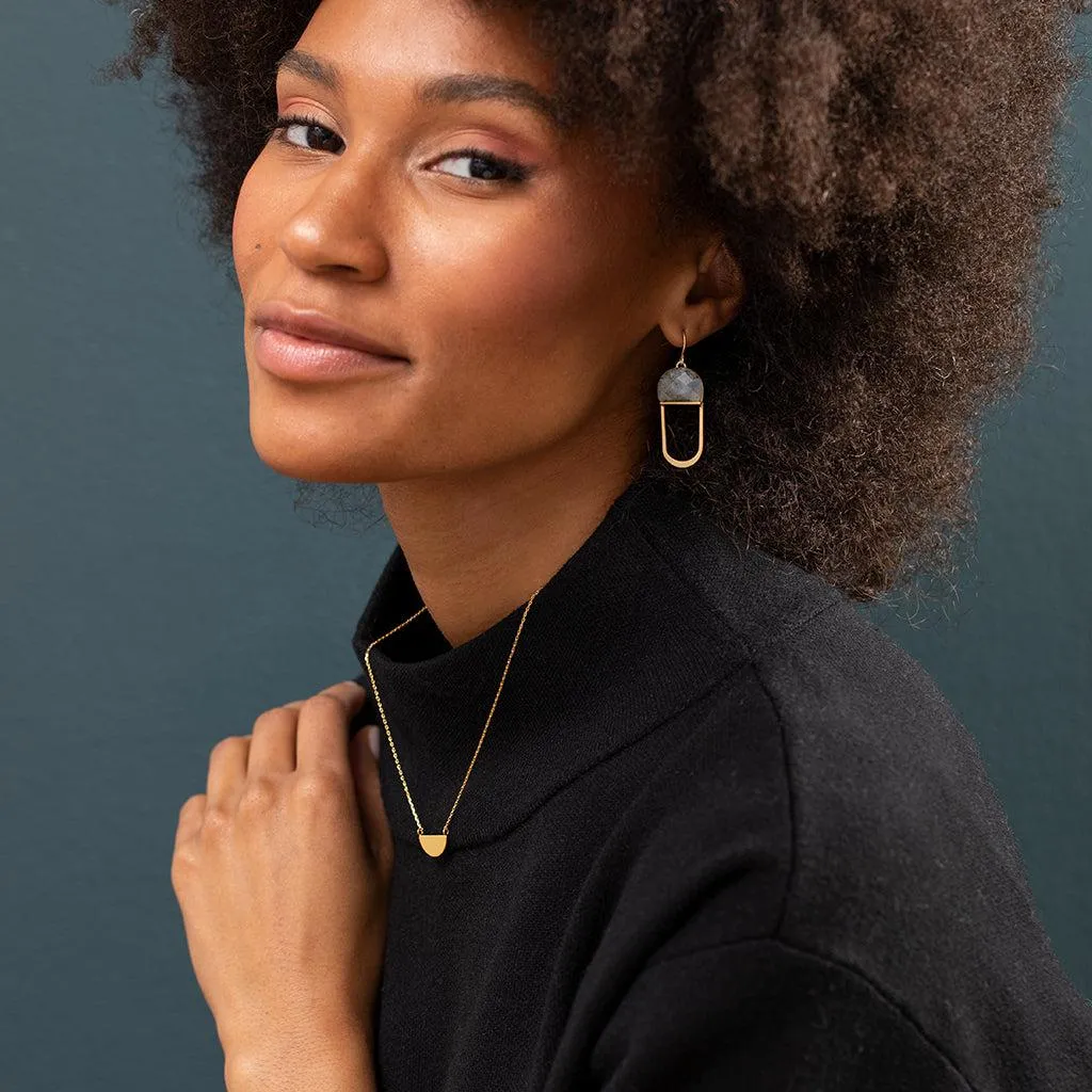 Scout Curated Wears Modern Stone Chandelier Earrings - Sunstone