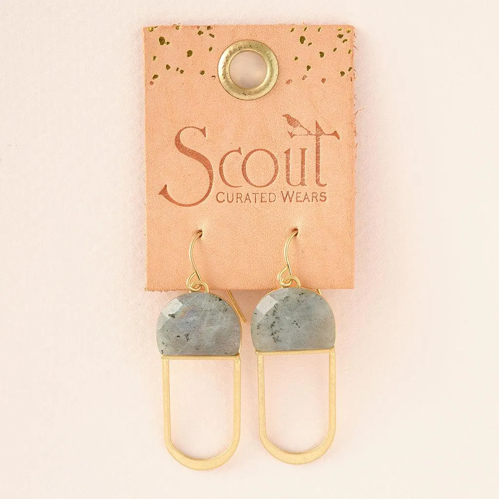 Scout Curated Wears Modern Stone Chandelier Earrings - Sunstone