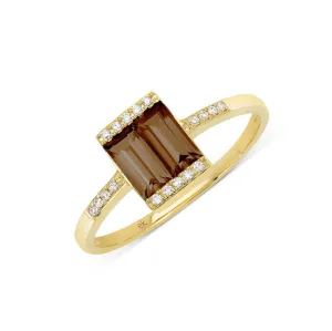 Shine Smokey Quartz Ring