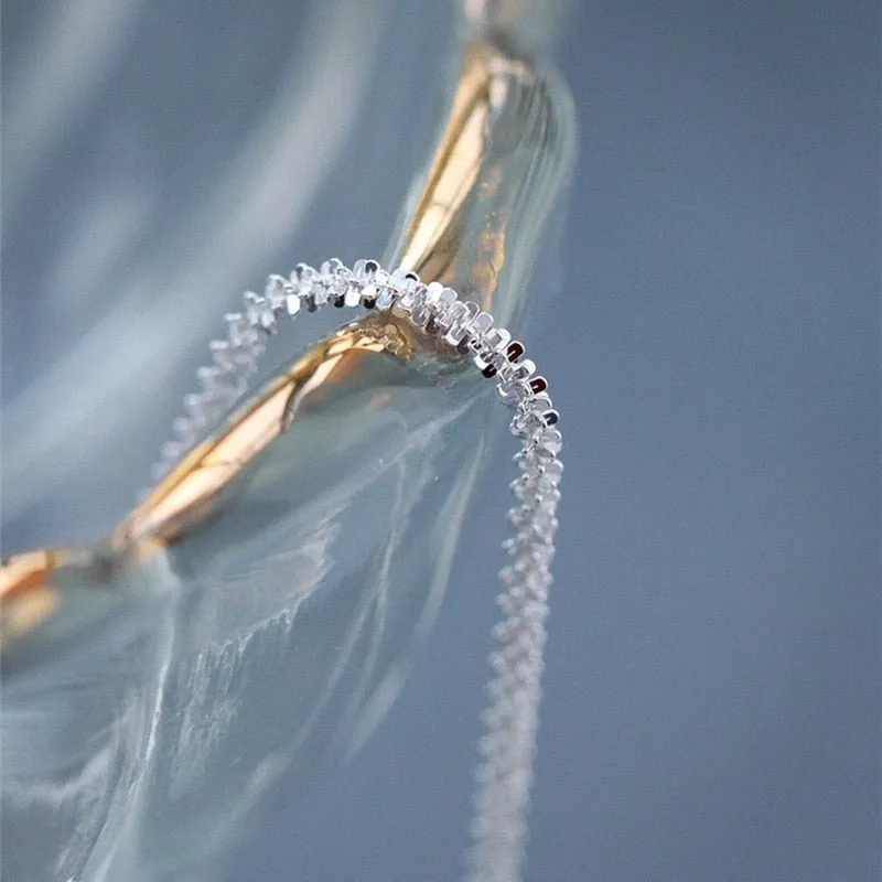 Shiny White Sapphire Bracelet Bangle For Women Jewelry Wedding Gift