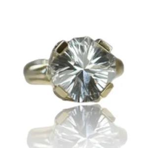 Shuriken Octagon Cut Gold solitaire ring