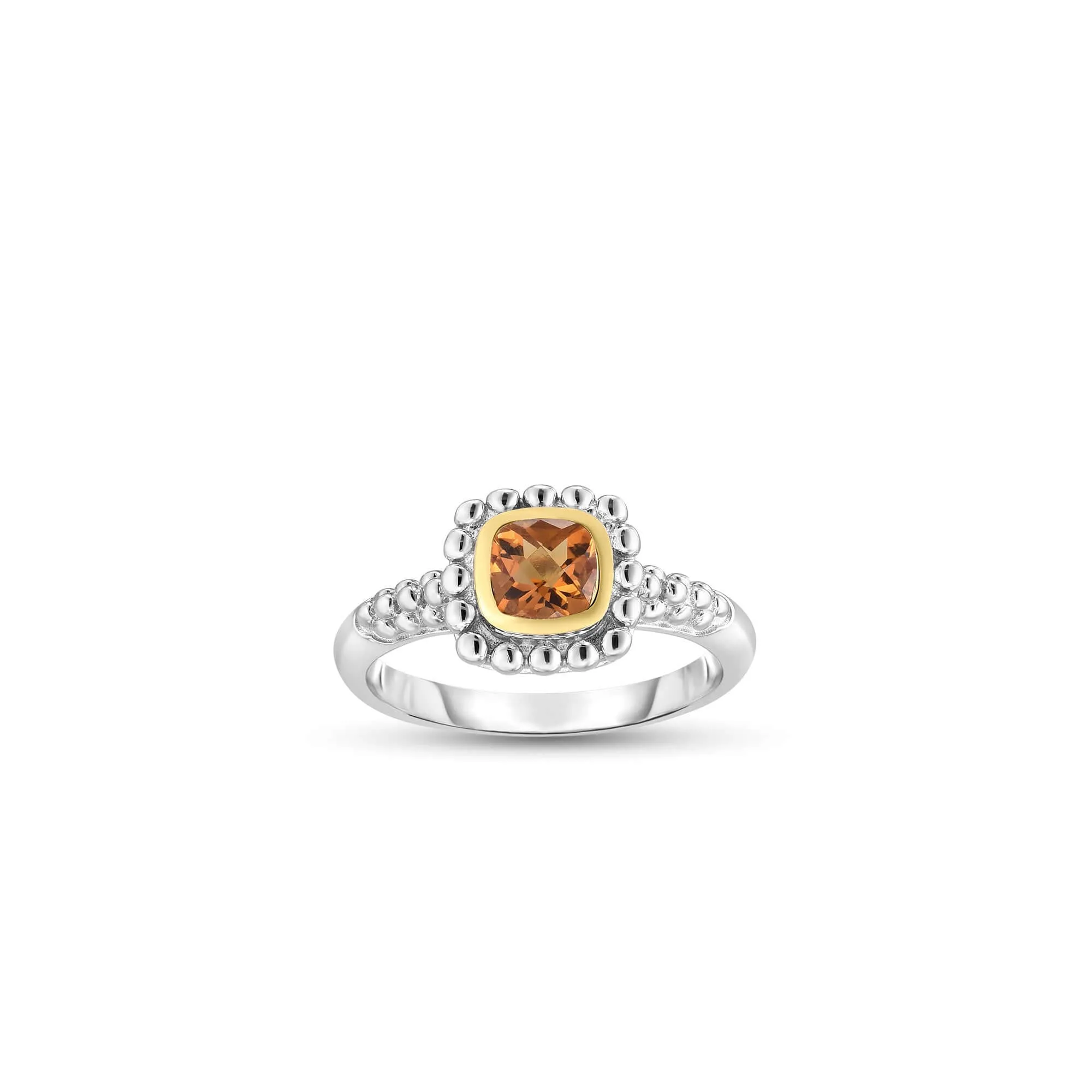 Silver & 18K Gold Prosecco Quadra Citrine Ring
