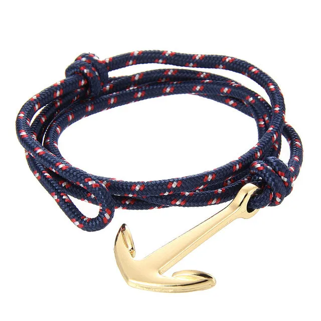 Silver Bracelet Multilayer  Leather High Quality