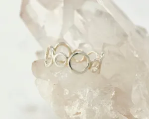 Silver Circles Statement Ring