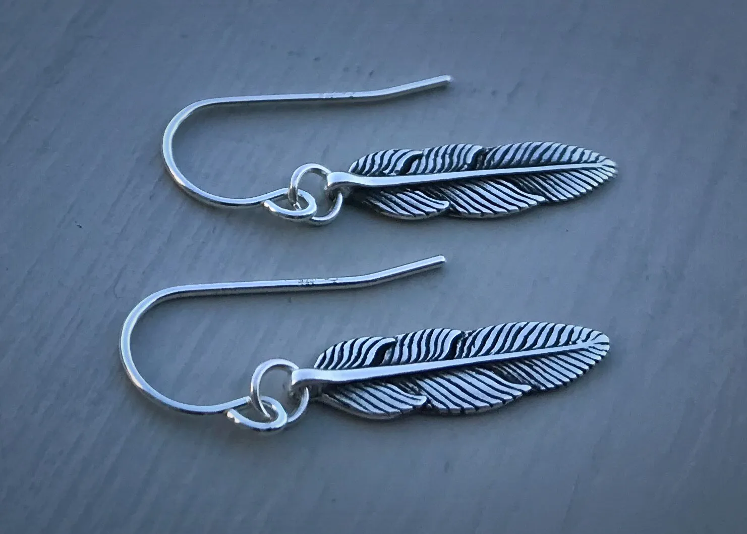Silver Feather Earrings