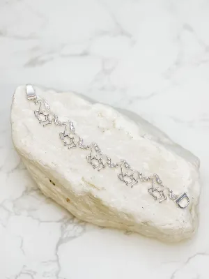 Silver Horse Magnetic Bracelet