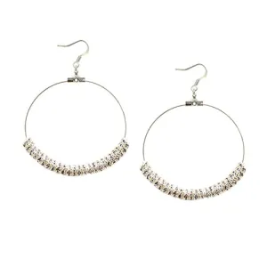 SILVER VIOLET EARRINGS  #ER1325_S-VIOLET (LD5)
