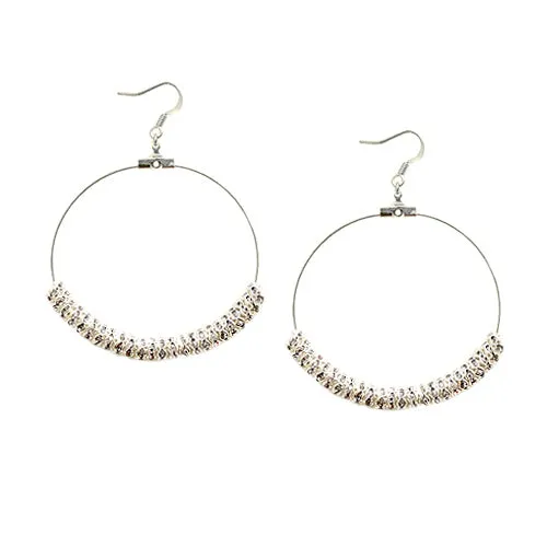 SILVER VIOLET EARRINGS  #ER1325_S-VIOLET (LD5)