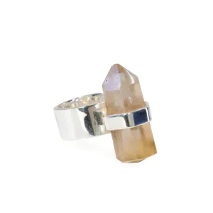 Smoky Quartz 20.84 Carat Polished Crystal Handcrafted Sterling Silver Ring
